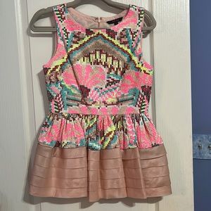 Anthropologie Fish Fry Daksha Stitched Peplum Top size 4